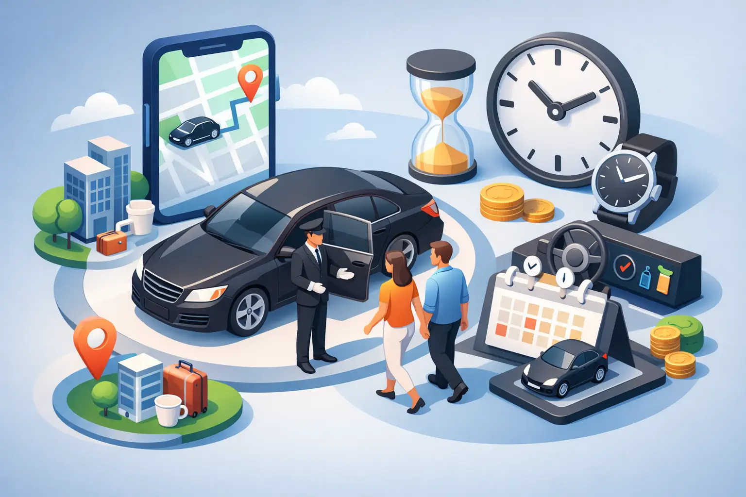 How Hourly Chauffeur Booking Works