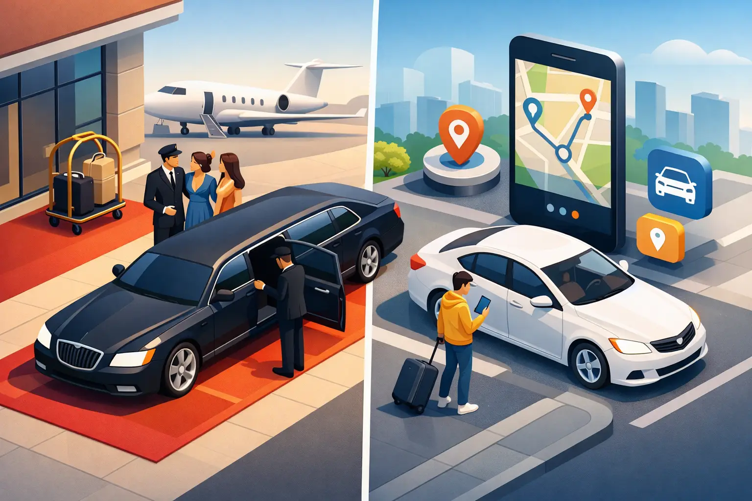 Limousine Transfer vs Ride Hailing