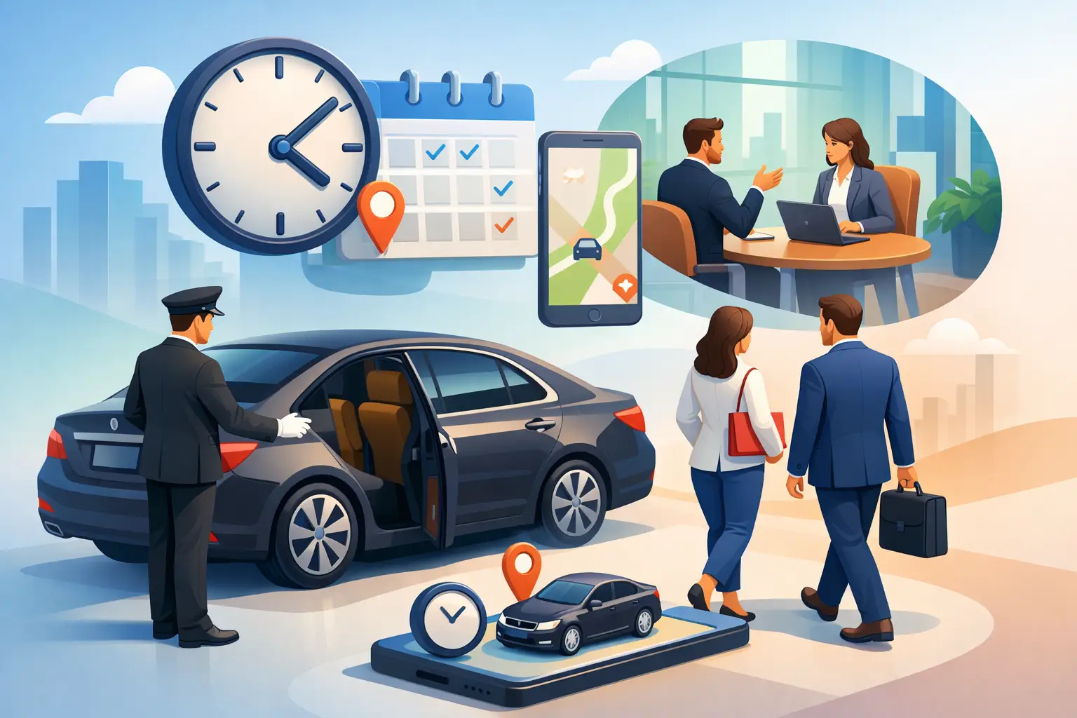 Schedule Hourly Chauffeur for Meetings