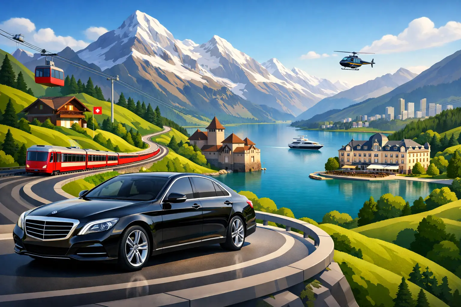 7 Top Chauffeur Routes in Switzerland for VIP Travel