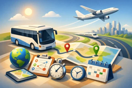 Long Distance Transfer Planning That Stays on Time